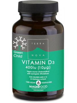 TERRANOVA-Green-Child-Vitamin-D3-400-iu-10mg-50-caps